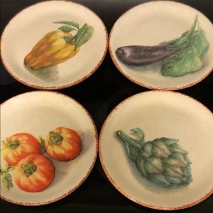 Williams Sonoma Jardin Potager salad / side plates measuring 8 1/4"